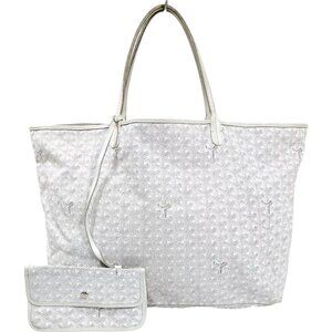 804951AS (X6) Goyard Tote Bag White PVC
